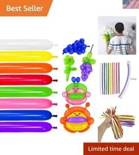 Magic Balloon Animal Kit - 260 Multi-Colored Latex Balloons for Joyful Events