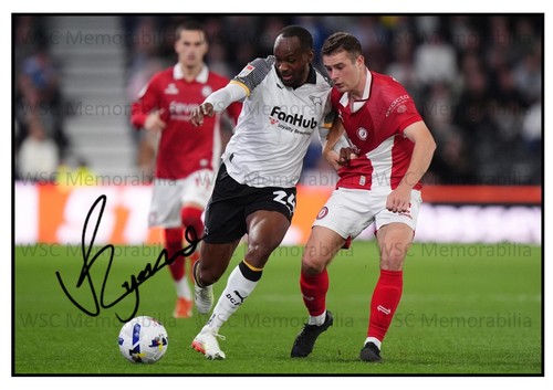 11577. Ryan Nyambe Signed Pictures (A4 Prints) Derby Wigan Blackburn Namibia