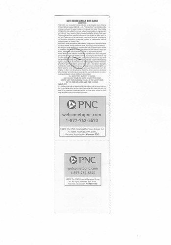 Chicago Cubs vs Colorado Rockies Unused Baseball Ticket from 5/18/2010 - Picture 2 of 2