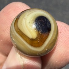 Christensen Agate Co. Swirl Toy Marble Root beer Multi-Color .62