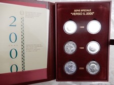 REPUBBLICA ITALIANA - VERSO IL 2000 serie composta di 6 monete argento fdc