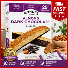 Nonni's Biscotti, Almond Dark Chocolate, 1.33 Ounce, No Artificial Ingredients