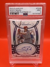 2023 Scott Rolen 1/1 Flawless Signatures Platinum One of One Autograph PSA 9