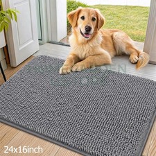 Dog Door Mat For Muddy Paws 24X16, Absorbs Moisture and Dirt, Absorbent Non-Slip
