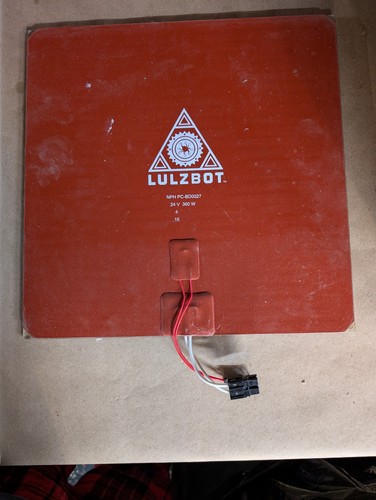 Lulzbot 300x300mm Heat Bed 24v 360w nph pc-bd0027 pre-owned pei sheet attached