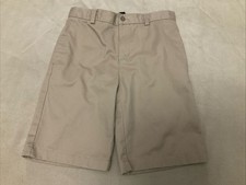 Lands End 14 Boys Shorts Tan Casual Walking With Pockets Adjustable Waist