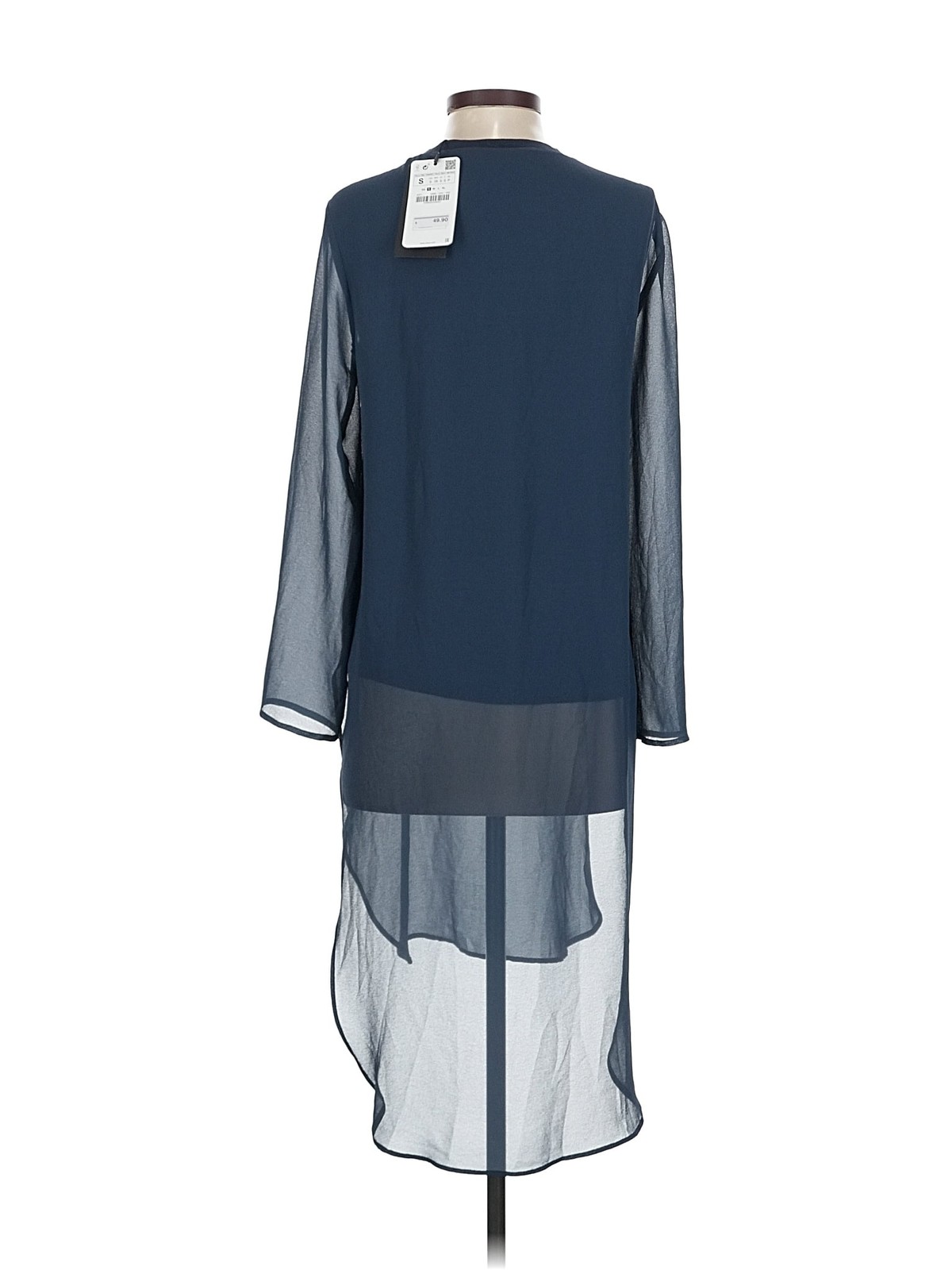 NWT Zara Women Blue Casual Dress S thumbnail 2