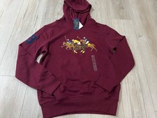 POLO RALPH LAUREN Men's Triple Pony Match Play Fleece Hoodie Red Size S NWT