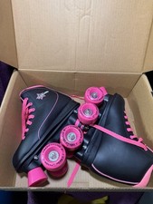 Roller Derby Roller Star 600 Women's Roller Skates Black/Pink US Size 5 USED
