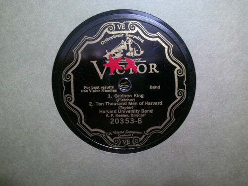 VICTOR 78 RECORD 20353/HARVARD UNIVERSITY/GRIDIRON KING/OUR DIRECTOR/ EX+ - Afbeelding 1 van 2