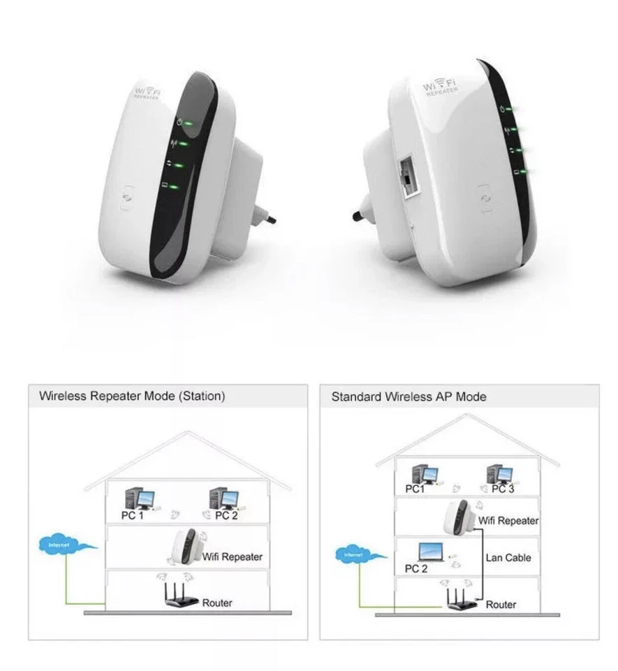 Super Boost WiFi,WiFi Range Extender,Up to 300Mbps Repeater,Easy Set-Up  - Image 4 of 4