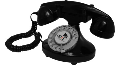 OPIS FunkyFon cable: Rotary dial telephone in the sinuous style of the 1920s