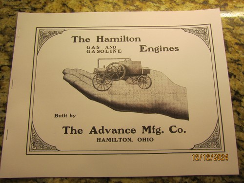 Super Rare "Hamilton" Gas Engine  by Advance Mfg. Co. catalog - Afbeelding 1 van 3