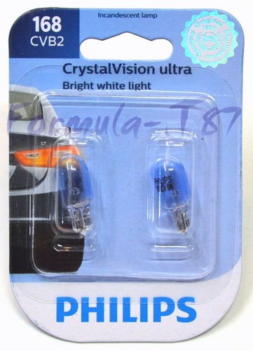 Philips Crystal Vision Ultra 168 5W Due Lampadine Luce Targa Alogena Adatta - Picture 2 of 12