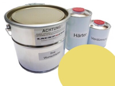5 Liter Set 2K Autolack geeignet für Porsche 6010 Condorgelb kein Klarlack Glan