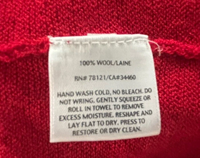 EILEEN FISHER Red Wool Sleeveless Tank Plus Size 2X - Image 3 of 3