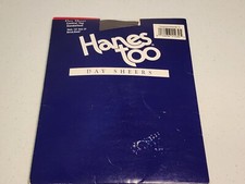 Hanes Too Day Sheer Pantyhose Control Top Sandalfoot Style 137 EF Barely Black