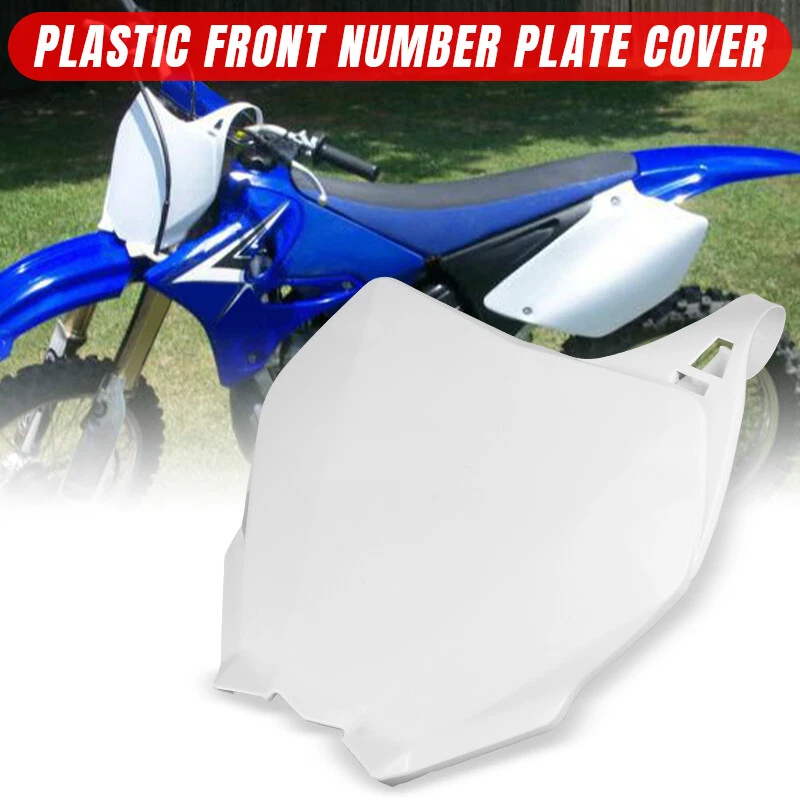Placa de matrícula delantera blanca para YAMAHA YZ125 YZ250 2006-2014 YZ250F 450F 2006-2009 Foto 4 de 4