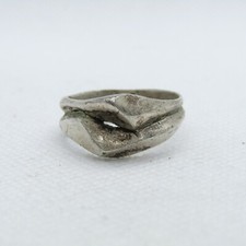 Handmade Sterling Silver 925 Stacked Thick to Thin Ring Size 8.5 K1206