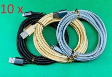 LOT Micro USB Fast Charger Data Sync Cable Braided Cord For Android Samsung 10FT