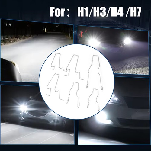 6Pcs Metal Retainer Spring Clips Buckles For Car Headlight Bulbs For H1 H3 H4 H7 - Picture 7 of 11