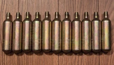 11 (Eleven) New 35 Gram CO2 Cartridges 1/2-20 Threaded Neck, Made in Germany