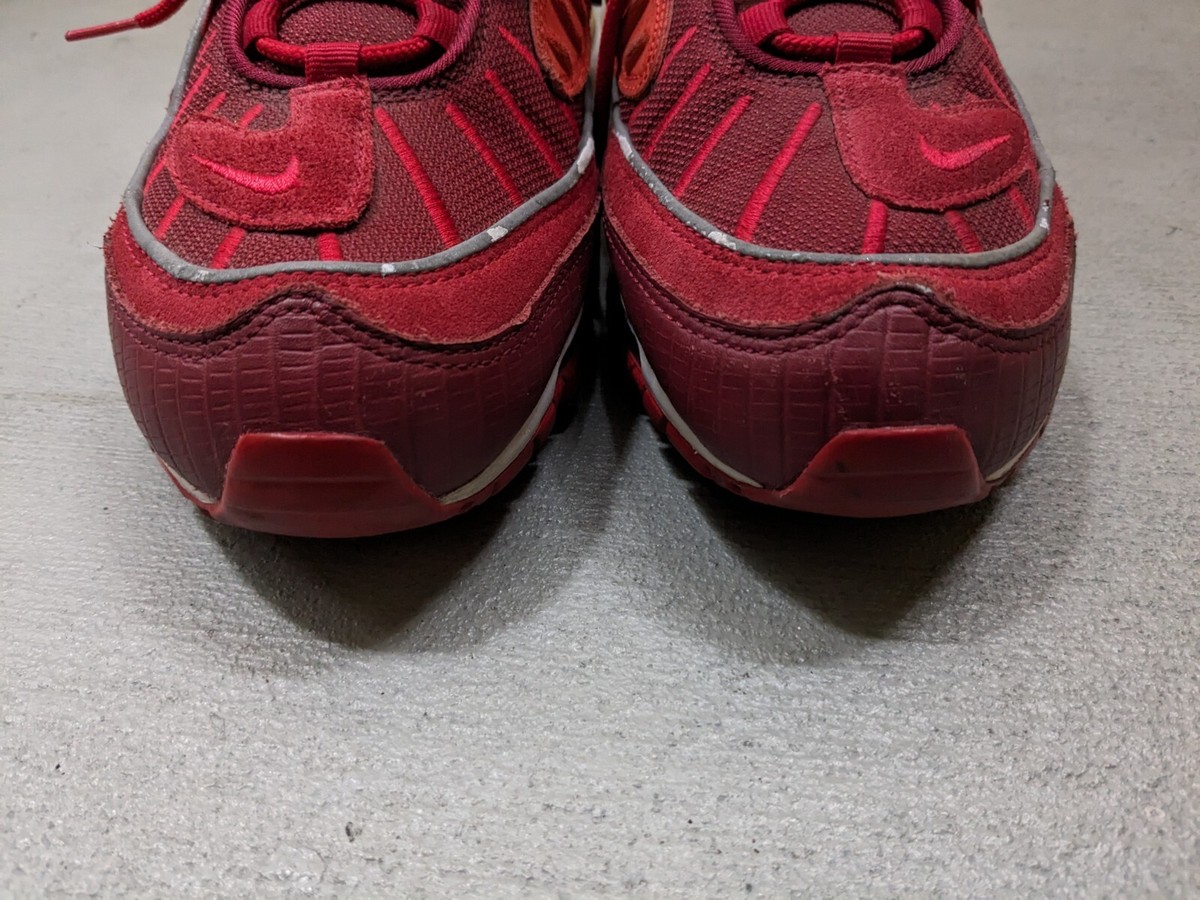 Nike Air Max 98 SE Triple Red Men 11 White Sneakers Shoes AO9380 