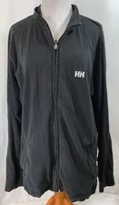 Helly Hansen Jacket XL Black Zip Up Cotton Long Sleeve Mens (XL) Quality