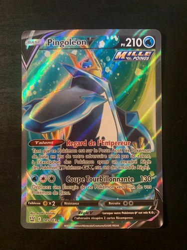 Coffret Pingoléon V – Cartes Pokémon Ultraboost – 10 Cartes Françaises Dont 1 Carte Principale + 9 Supplémentaires – Série Épée Et Bouclier