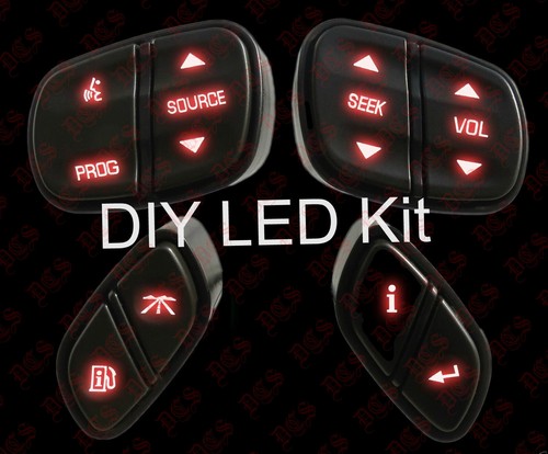DIY RED LED Upgrade Kit - TrailBlazer/Envoy Steering Wheel Controls/Switches - Picture 2 of 24