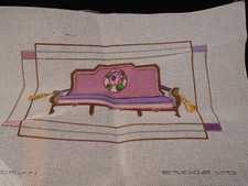 STUDIO 2 LTD. Handpainted Needlepoint Canvas "Victorian" 14 Mesh