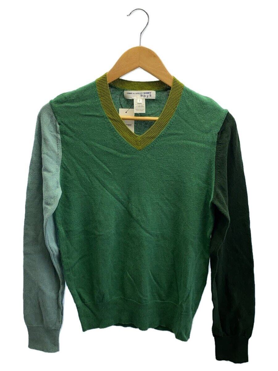 COMME des GARCONS SHIRT BOYS Knit Sweater (Sheer) S Cotton GRN 