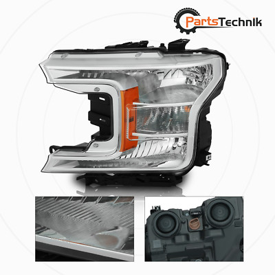 Pickup Truck Halogen Headlight Headlamp Light LH For 2018-2020 Ford F150 W/Bulbs