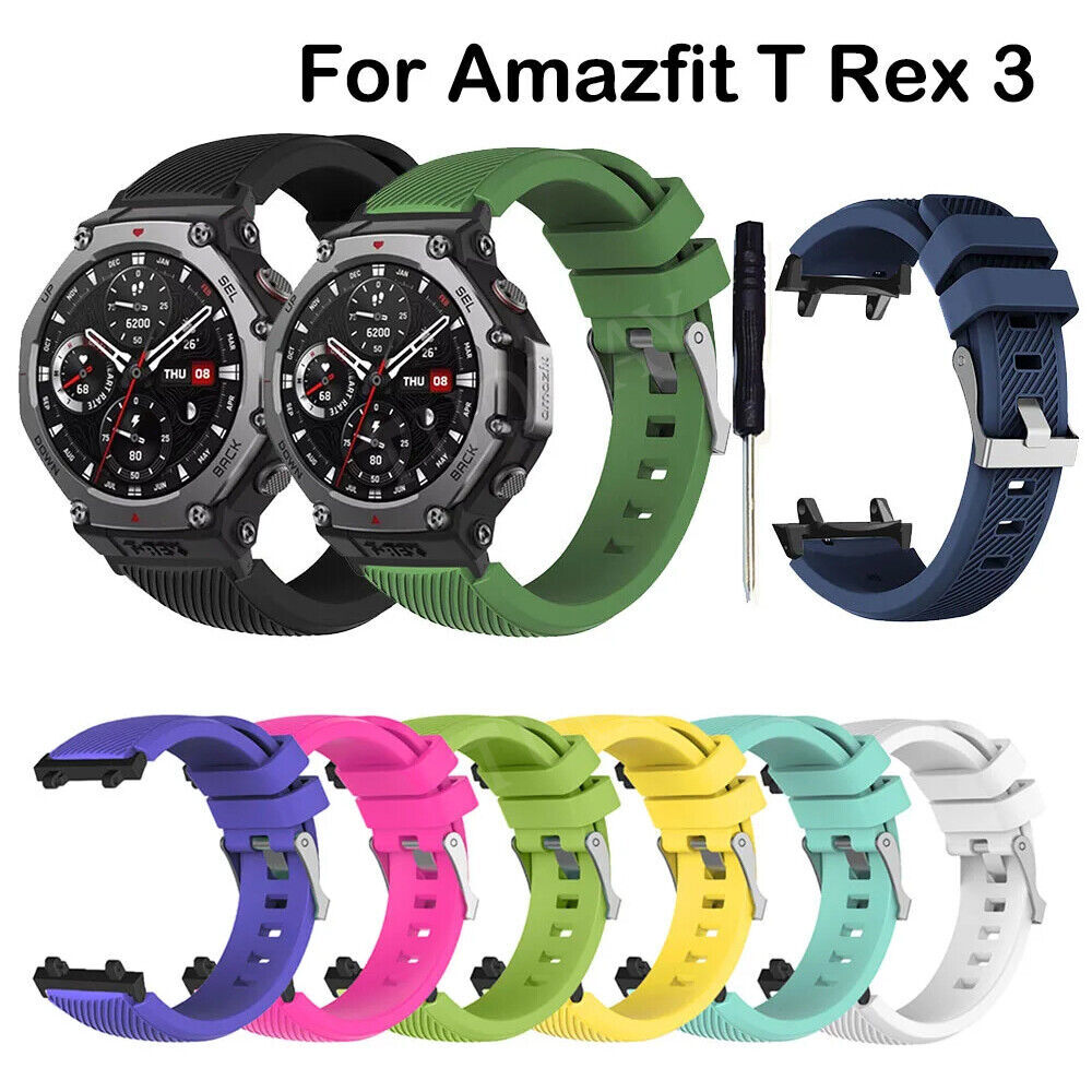 Sport Silicone Band for Huami Amazfit T-REX 3 Smart Watch Wrist Strap Bracelet