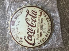 Wall Art/sign Coca Cola Retro/Vintage Tin Metal 35cm Bottle Top Bar Pub handmade