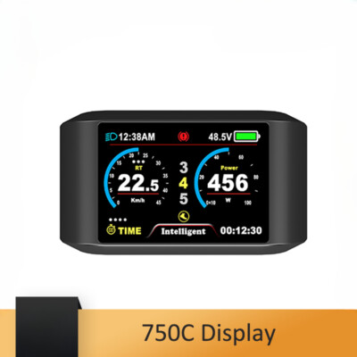 750C Display E-bike LCD Colorful Screen Display for Mid Drive Motor Accessories