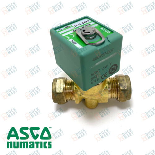 Válvula de agua solenoide de cierre ASCO H262-602BW 15 mm compresión urinario 6V 12 bares - Imagen 1 de 3