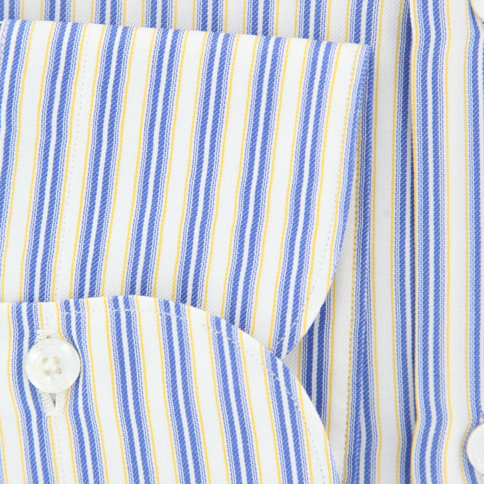 Camisa Finamore Napoli Rayas Blancas - Extra Delgada - 15.75/40 - (F15183) Foto 3 de 4