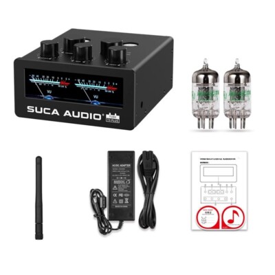 TUBE-T3 PLUS 300W+300W Hifi Power Amplifier Tube Preamp Bluetooth Amp+VU Meters