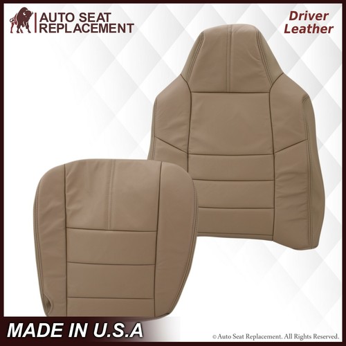 2008-2010 Ford F-250 F-350 F-450 F550 Lariat XLT Leather Seat Cover in Camel Tan - Picture 16 of 17