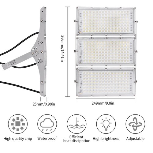 Faretto proiettore led 10W 30W 50W 100W con telecomando spina faro RGB - Foto 122 di 177