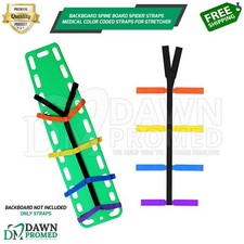 Backboard Spine Board Stretcher Immobilization Color Coded Spider Straps EMT/EMS