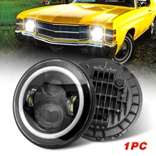 7 Inch LED Round Headlights Turn Signal Hi/Lo Beam For Chevy Chevelle 1971-1973