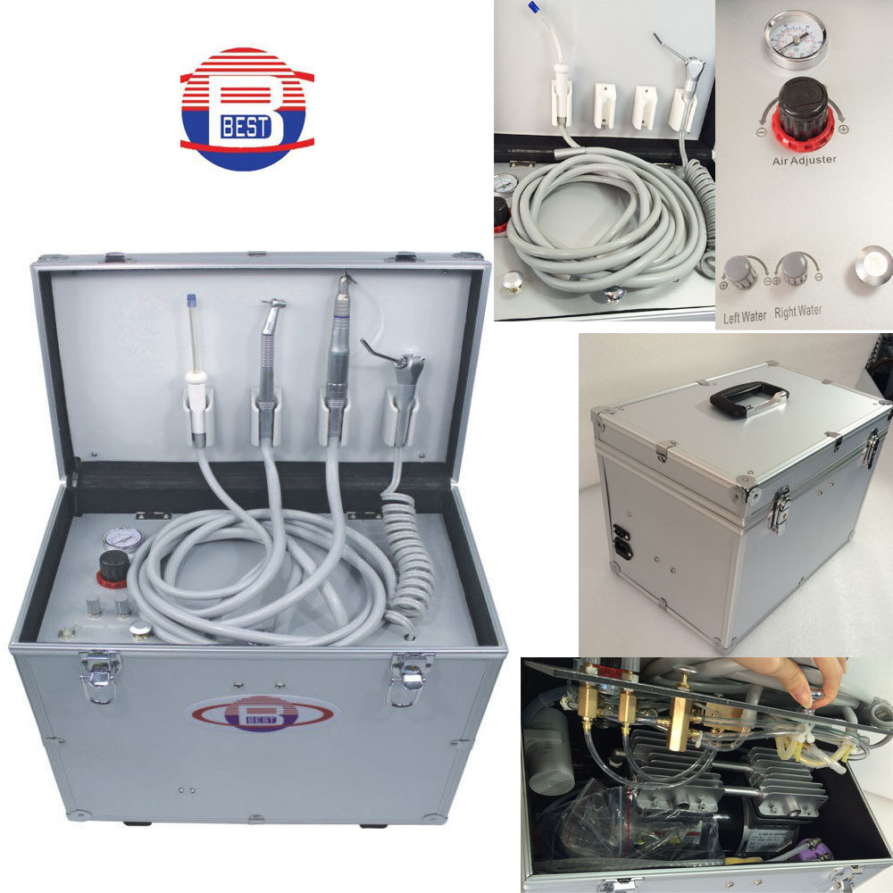 Dental Portable Turbine Unit + Suction System+ Air Compressor + Triplex ...