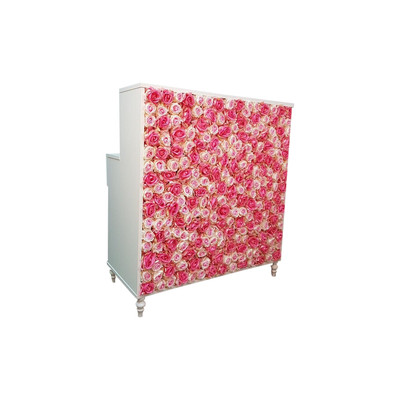Flowers Reception Desk With Flowers Unit For Beauty Salon Spa