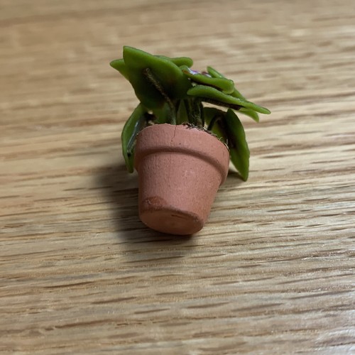 Vintage Miniature Dollhouse Artisan Coleus House Floor Plant Hand Sculpted Decor - Picture 7 of 8