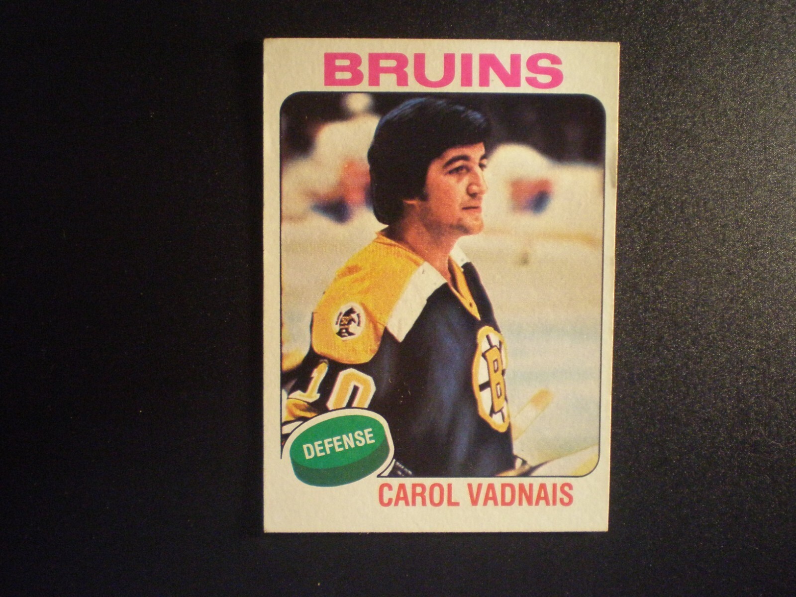 1975-76 Topps Hockey Carol Vadnais Card # 27