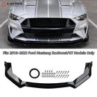 Gloss Black ABS Front Bumper Lip Spoiler Splitter Fit Ford Mustang GT 2018-2023