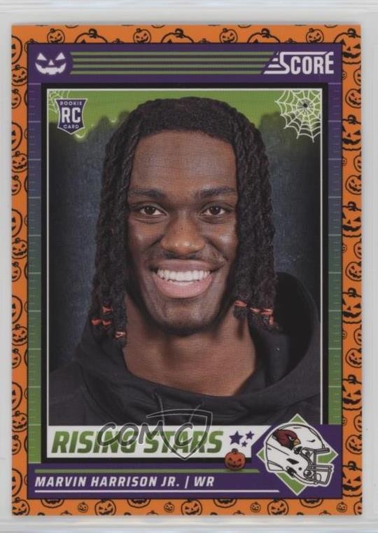2024 Score-A-Treat Rising Stars Orange Pumpkins Marvin Harrison Jr Rookie RC 6o3