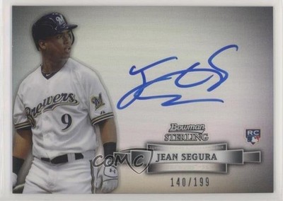 2012 Bowman Sterling Rookie Refractor 140/199 Jean Segura Auto RC 03ss
